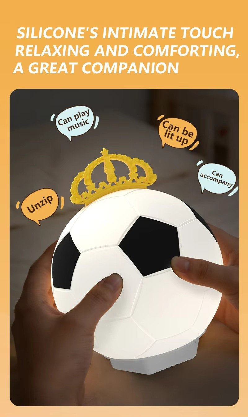 touch controlled football night light bluetooth speaker