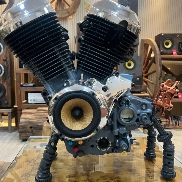ustom Industrial Art Speaker - Handcrafted from Vintage Engine | Unique Audio Sculpture 发动机创意音箱,定制音箱,蓝牙音箱,重金属音箱