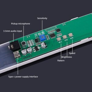 ‌led audio spectrum display, voice activated ambient light, music spectrum led for gaming room, car audio sync light‌