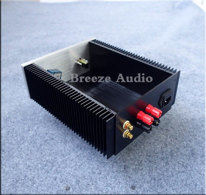 Full Aluminum Chassis, 2109 Amplifier Chassis, Complete Version, Class A1969 Chassis original design, precision crafted power amplifier chassis with level meter, bz a15/a35/a65 (class a heat dissipation)