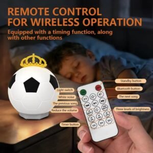 touch controlled football night light bluetooth speaker