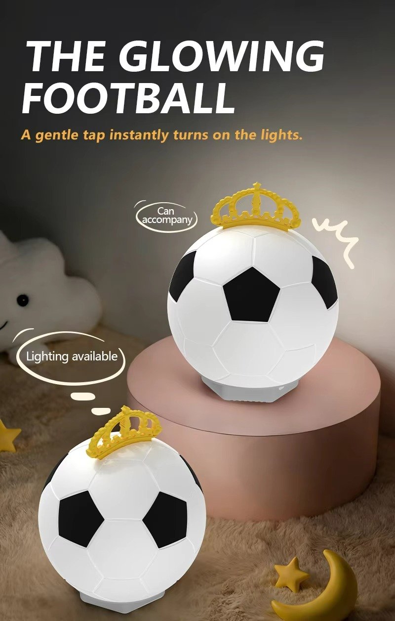 touch controlled football night light bluetooth speaker