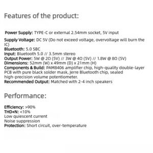 Pixie PAM8406 Mini Speaker | DIY Audiophile-Grade Class D Digital Amplifier Board | 5V Power Amplifier Bluetooth Module pixie pam8406 mini speaker | diy audiophile grade class d digital amplifier board | 5v power amplifier bluetooth module