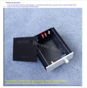 Full Aluminum Chassis, 2109 Amplifier Chassis, Complete Version, Class A1969 Chassis original design, precision crafted power amplifier chassis with level meter, bz a15/a35/a65 (class a heat dissipation)