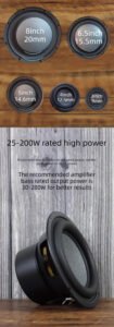 3-inch/4-inch/5-inch/6.5-inch/8-inch/10-inch woofer, subwoofer speaker 3 inch/4 inch/5 inch/6.5 inch/8 inch/10 inch woofer, subwoofer speaker