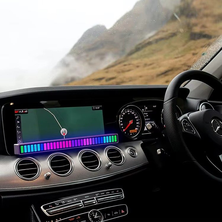 rgb sound pickup rhythm light, rechargeable, sound controlled led, music synchronized light, car sound pickup light, rhythm light