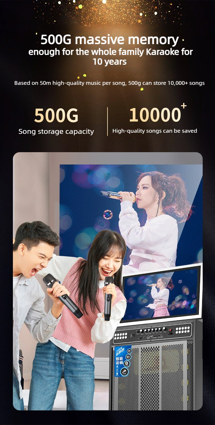 Outdoor Karaoke Speaker with Display & Powerful Subwoofer | Bluetooth Portable Singing Machine | All-in-One Audio System outdoor karaoke speaker with display & powerful subwoofer | bluetooth portable singing machine | all in one audio system