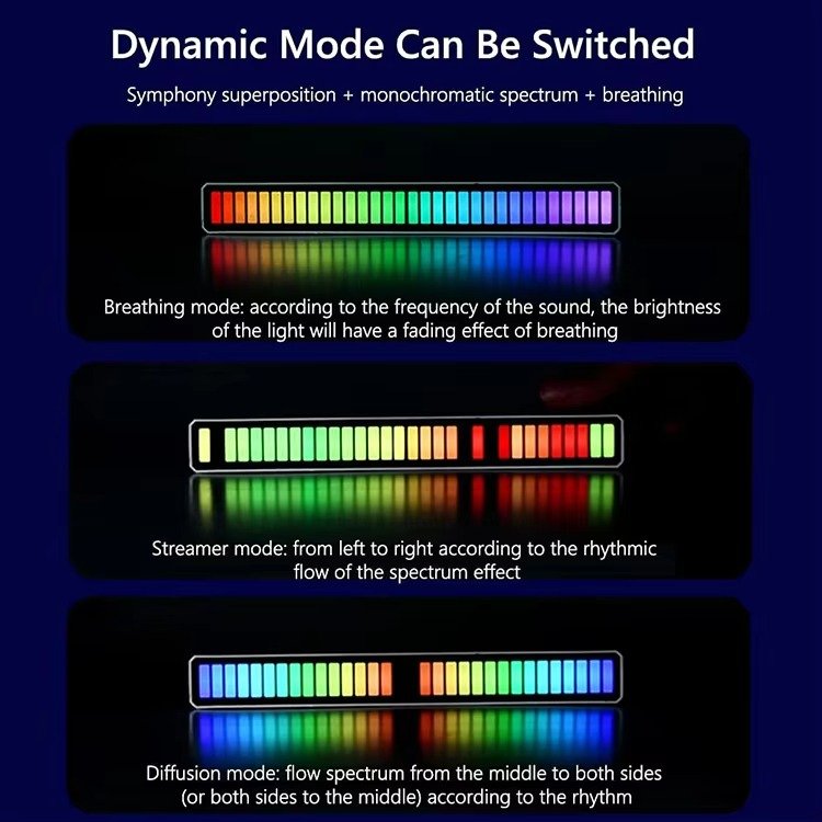 rgb sound pickup rhythm light, rechargeable, sound controlled led, music synchronized light, car sound pickup light, rhythm light
