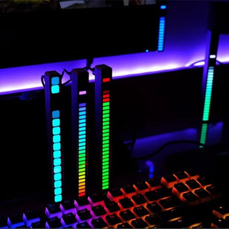 rgb sound pickup rhythm light, rechargeable, sound controlled led, music synchronized light, car sound pickup light, rhythm light