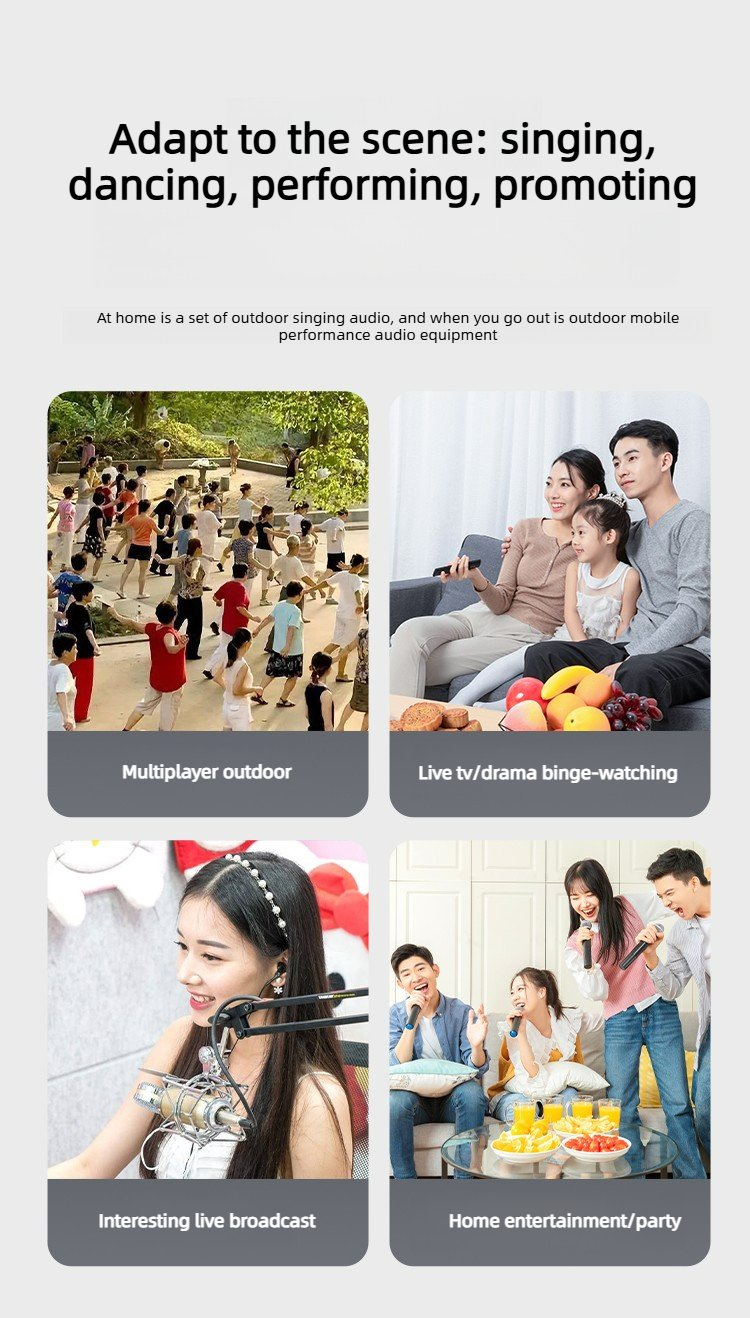 Outdoor Karaoke Speaker with Display & Powerful Subwoofer | Bluetooth Portable Singing Machine | All-in-One Audio System outdoor karaoke speaker with display & powerful subwoofer | bluetooth portable singing machine | all in one audio system