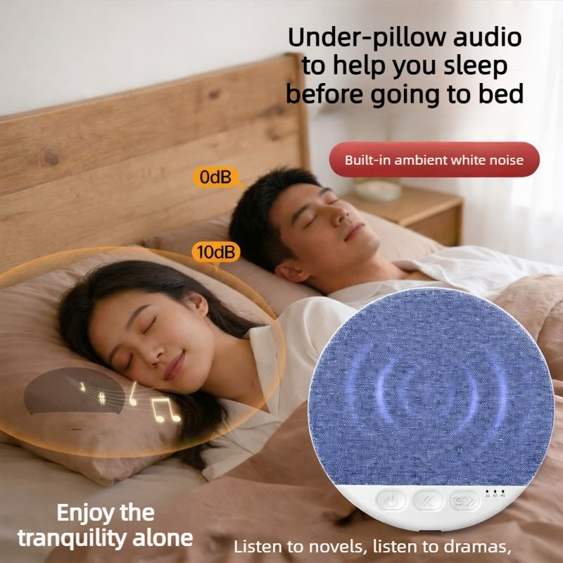 Sleep sound device, Bluetooth speaker, and noise-free speaker for scheduled sleep, placed beside, on, and under the pillow sleep sound device, bluetooth speaker, and noise free speaker for scheduled sleep, placed beside, on, and under the pillow