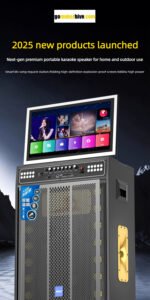 Outdoor Karaoke Speaker with Display & Powerful Subwoofer | Bluetooth Portable Singing Machine | All-in-One Audio System outdoor karaoke speaker with display & powerful subwoofer | bluetooth portable singing machine | all in one audio system